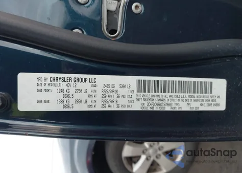 2013 Dodge Journey American Value Pkg from USA, damaged, VIN 3C4PDCAB0DT578063